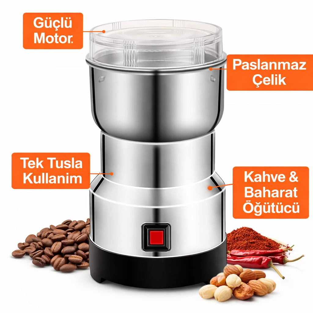 Tek Tuşlu  Elektrikli Kahve & Baharat Öğütücü
